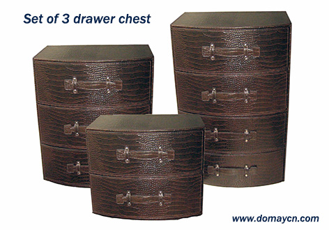 Faux leather chest set
