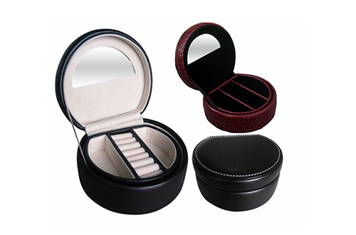 Faux leather cosmetic box