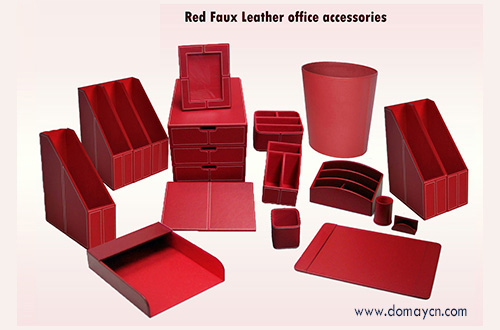 Red office accessories